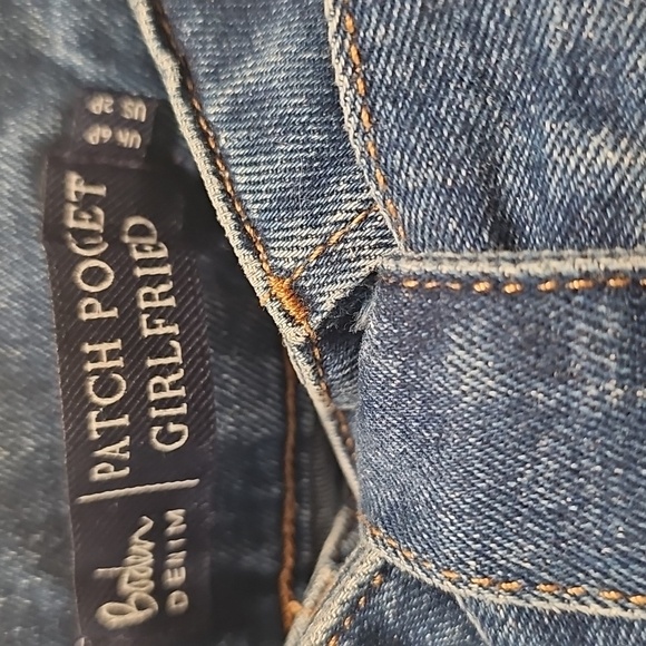 Boden High Rise Cotton Blue Jeans with Tie Waist, Mid Vintage - Picture 2 of 6